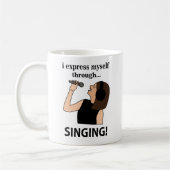Singen Ich spreche mich durch singen aus Kaffeetasse (Links)