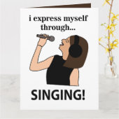 Singen Ich spreche mich durch singen aus Karte (Gelbe Blume)