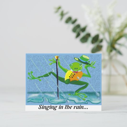 Singen im Regen... Postkarte (Stehend Vorderseite)