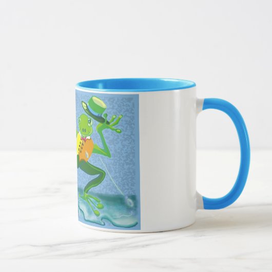 Singen im Regenfrosch Tasse (Rechts)