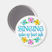 Singen Lächeln Magnet (Vorderseite/Rückseite)