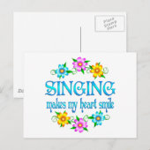 Singen Lächeln Postkarte (Vorne/Hinten)