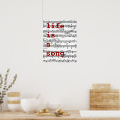 Singen / Leben ist ein Lied Poster (Küche)