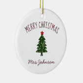 Singen Lehrer Weihnachten Geschenk maßgeschneidert Keramik Ornament (Rechts)