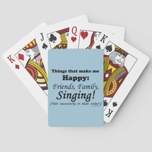 Singen macht mich glücklich spielkarten (Rückseite)
