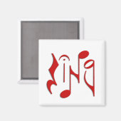 singen magnet (Vorderseite/Rückseite)