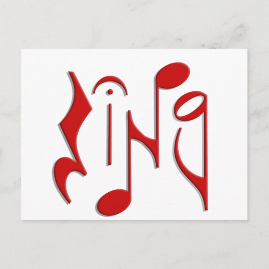 singen postkarte (Vorderseite)