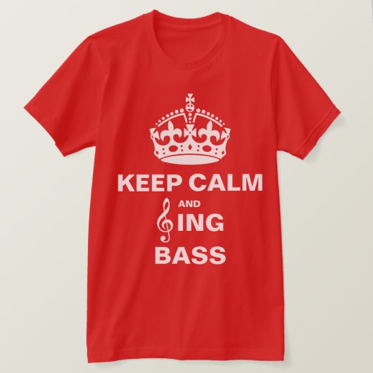 Singen Sie Baß T-Shirt (Design vorne)