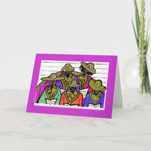 SINGEN SIE CHOR SINGEN FEIERTAGSKARTE