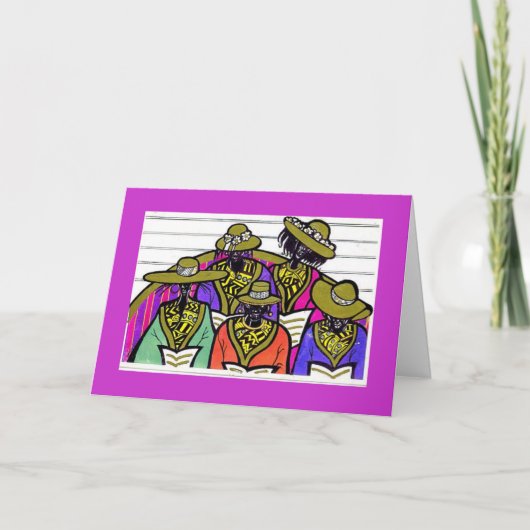 SINGEN SIE CHOR SINGEN FEIERTAGSKARTE (Vorderseite)