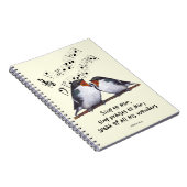 Singen Sie dem Gott Lob: Zwei Vögel, Musiknoten, Notizblock (Rechte Seite)