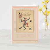 Singen Sie ein Lied von Sixpence Viel Glück Grußka Karte (Gelbe Blume)