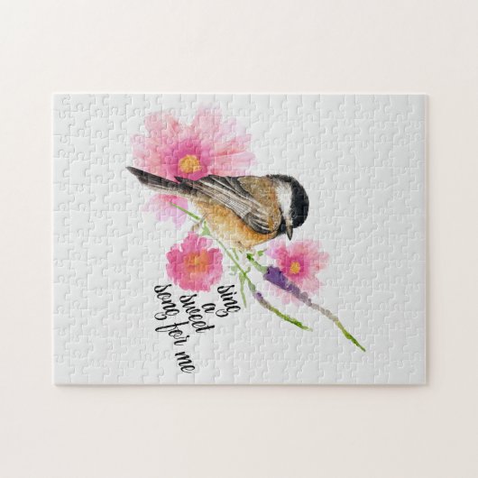 Singen Sie ein süßes Lied für mich Chickadee Wasse Puzzle (Horizontal)