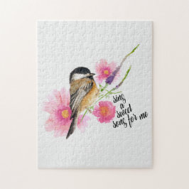 Singen Sie ein süßes Lied für mich Chickadee Wasse Puzzle