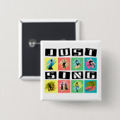 Singen Sie einfach Knopf Button (Vorne & Hinten)
