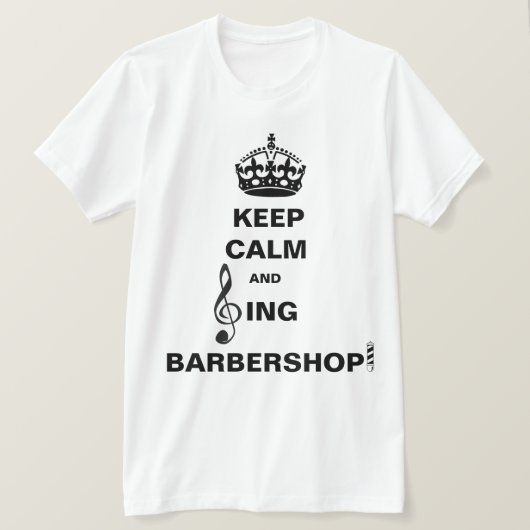 Singen Sie Friseursalon T-Shirt (Design vorne)