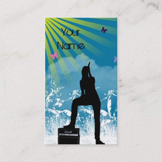 SINGEN Sie ihm LAUTE Visitenkarte (Vorderseite)