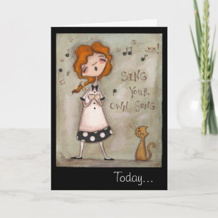 Singen Sie Ihr eigenes Lied - Geburtstagskarte Karte