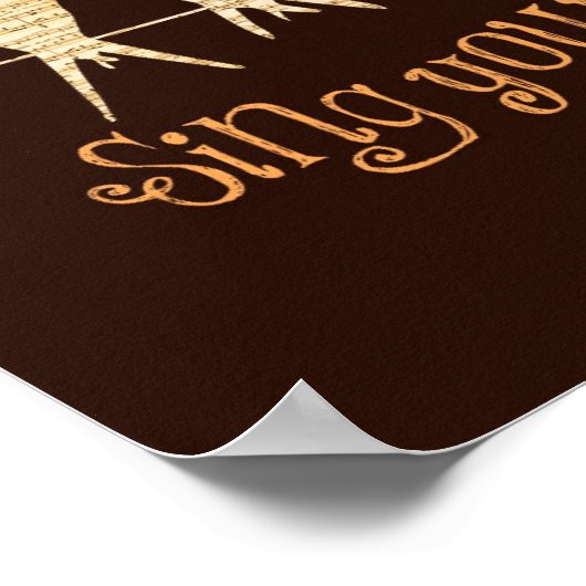 Singen Sie Ihr eigenes Song-Zitat mit Vögeln auf e Poster (Ecke)