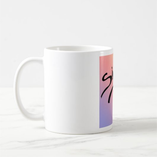 Singen Sie Ihr Leben Kaffeetasse (Links)