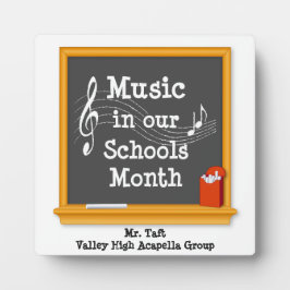 Singen Sie Ihren Lieblingslehrer aus Fotoplatte