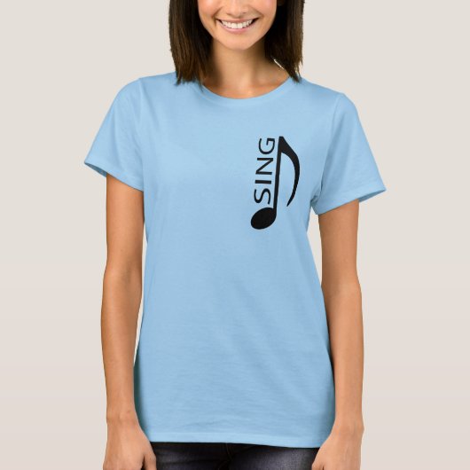 Singen Sie Musiknote-T - Shirt (Vorderseite)