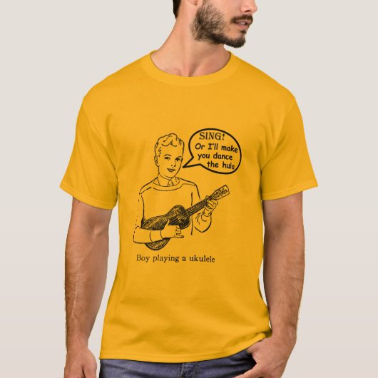 Singen Sie! Oder ich mache Sie hula (Ukulele) T-Shirt (Vorderseite)