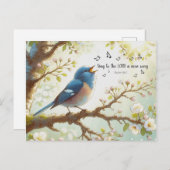 Singen Sie zum LORD ein neues Lied Psalm 96:1 Postkarte (Vorne/Hinten)