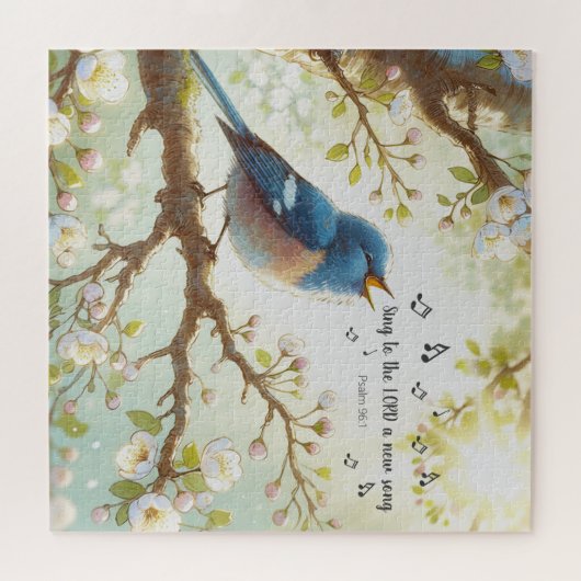 Singen Sie zum LORD ein neues Lied Psalm 96:1 Puzzle (Horizontal)