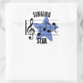 Singen-Star-Sticker Runder Aufkleber (Tasche)