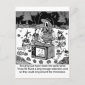 Singen um die Mikrowelle Postkarte (Vorderseite)