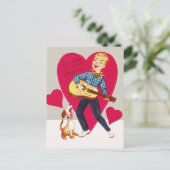 Singen und mein Valentine sein Feiertagspostkarte (Stehend Vorderseite)