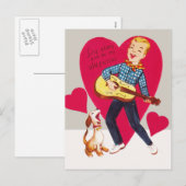 Singen und mein Valentine sein Feiertagspostkarte (Vorne/Hinten)