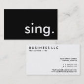singen. visitenkarte (Vorne/Hinten)