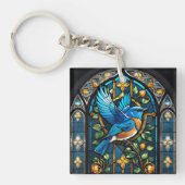 Singen von Bluebird: Festgehaltene Glasserenade Schlüsselanhänger (Vorderseite)