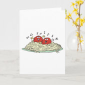 Singen von Fleischbällen auf Spaghetti Karte (Gelbe Blume)