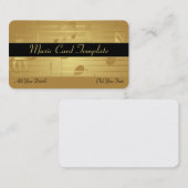 Singen von Gold Musiknotens Business Cards Visitenkarte (Vorne/Hinten)