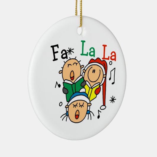 Singen von Strichmännchen Holiday Ornament (Rechts)