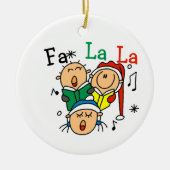 Singen von Strichmännchen Holiday Ornament (Vorne)