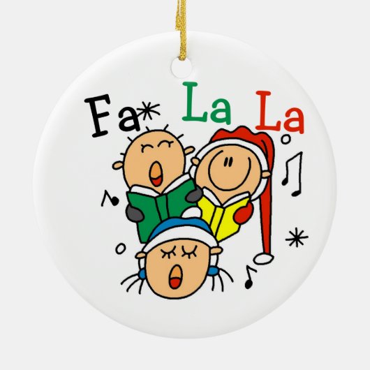 Singen von Strichmännchen Holiday Ornament (Hinten)