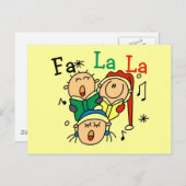 Singen Weihnachtslieder Tshirts und Geschenke Feiertagspostkarte (Vorne/Hinten)