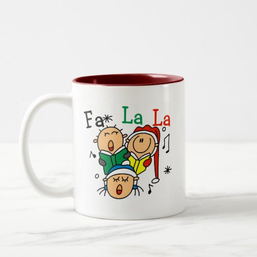 Singen Weihnachtslieder Tshirts und Geschenke Zweifarbige Tasse (Links)