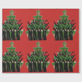 Singen Weihnachtsmusik Carol Sänger Gospel Chor Geschenkpapier (Flach)