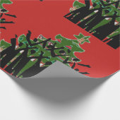 Singen Weihnachtsmusik Carol Sänger Gospel Chor Geschenkpapier (Ecke)