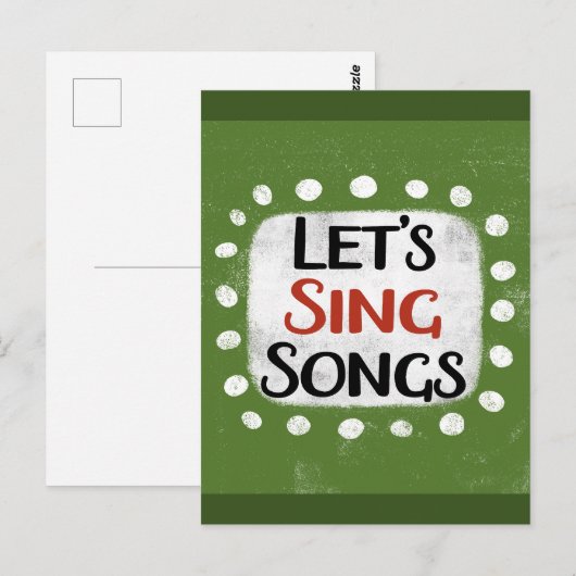 Singen wir Lieder Postkarte (Vorne/Hinten)