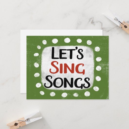 Singen wir Songs Grußkarte Karte (Vorderseite/Rückseite Beispiel)