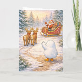 Singend den ganzen Weg...Frohe Weihnachten Karte (Rückseite)