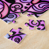 Singende Herz-Schläge, Buntglasart Puzzle (Seite)