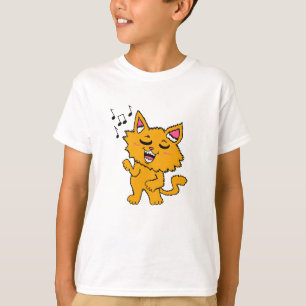 Singende Katze Kind-Shirt T-Shirt