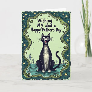 Singende Katze Vatertagskarte Karte